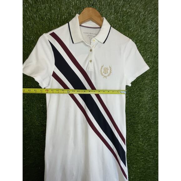 Tommy Hilfiger Women’s Banner Stripe Polo Dress White Size S/P Regular Fit - Picture 3 of 5